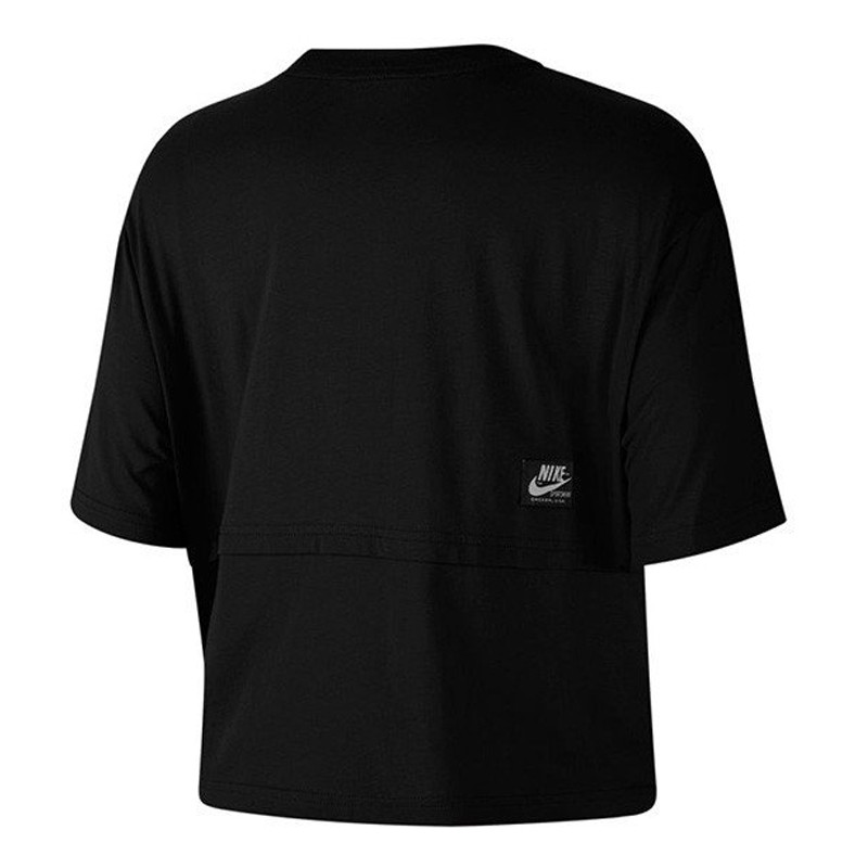 Jual Baju Sneakers Wanita Nike Wmns Sportswear Short Sleeves Top Black Original Cj2041-010 - hoopspoint.com