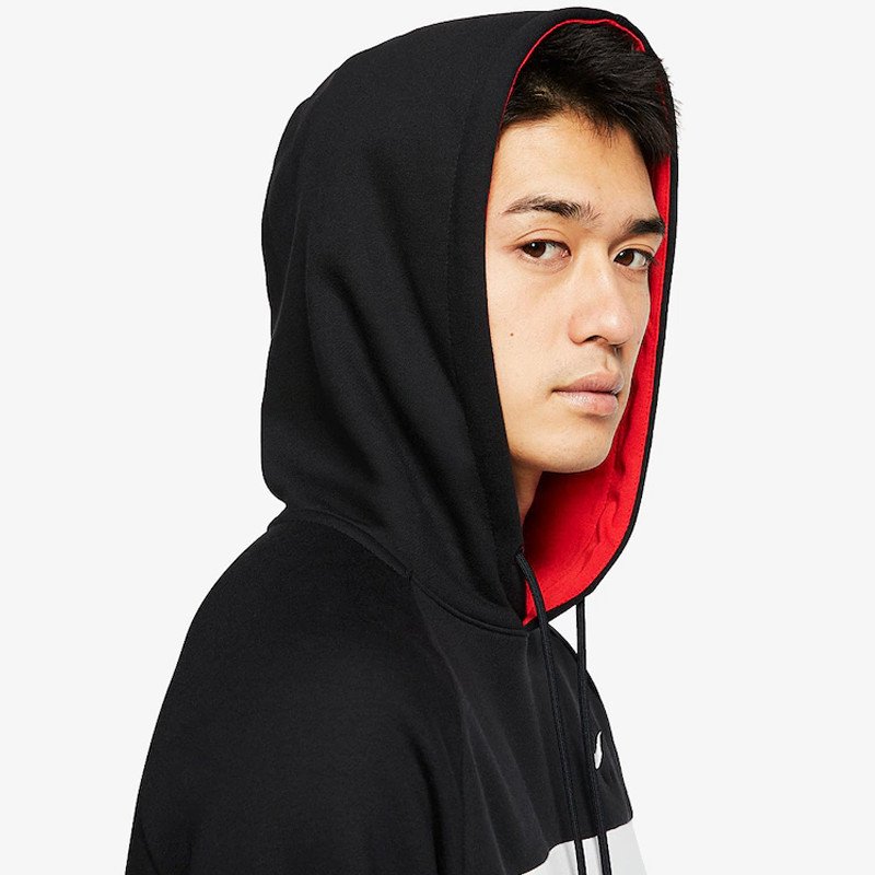 Jual Baju Sneakers Nike Air Fleece Pullover Hoodie Black University Red Original Cj4825-011 - hoopspoint.com