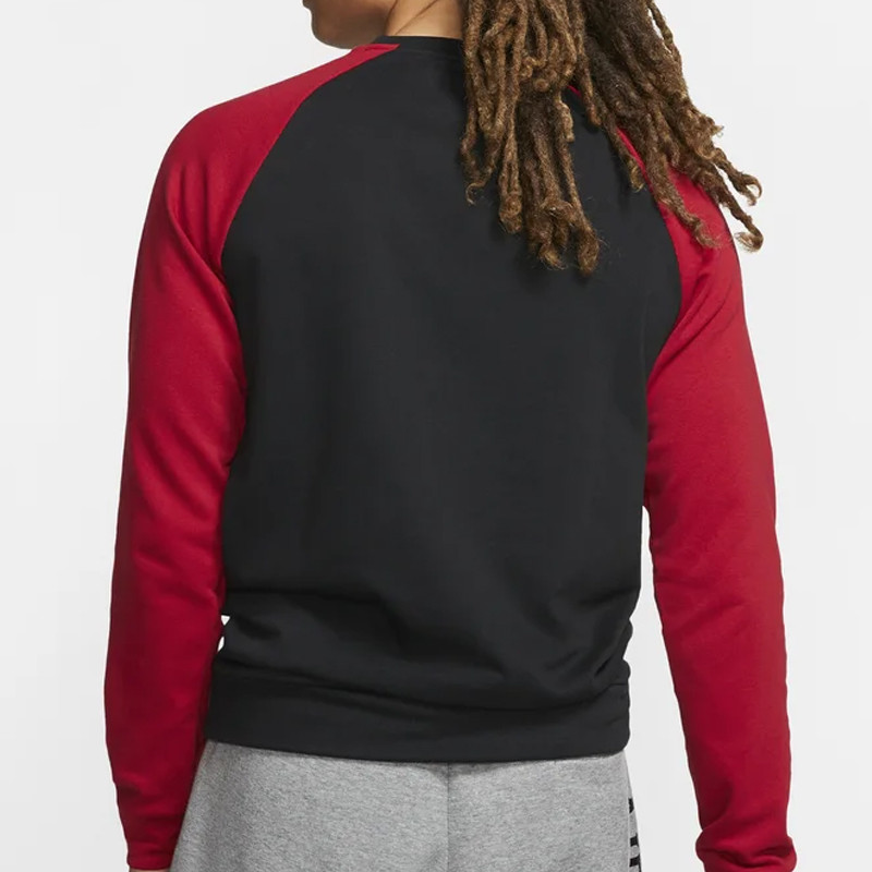 Jual Baju Basket Air Jordan Jumpman Classics Fleece Crew Black Gym Red Original Ck2848-010 - hoopspoint.com