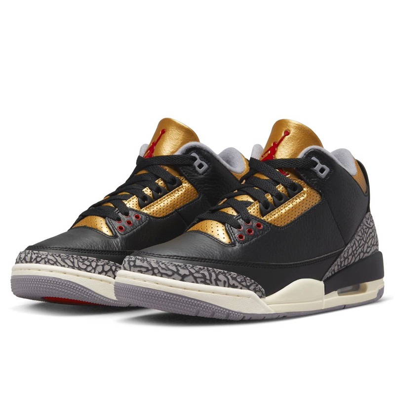 Jual Sepatu Basket Wanita Air Jordan Wmns Aj 3 Retro Black Gold Original Ck9246-067 - hoopspoint.com