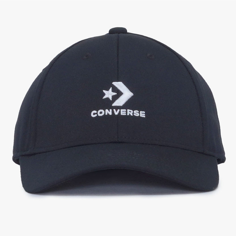 Jual Topi Sneakers Converse Logo Lock-Up Baseball Hat Black Original Con22130-A01 - hoopspoint.com