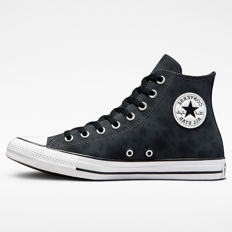 Jual Sepatu Sneakers Converse Chuck Taylor All Star Distressed Leather Grey Original Cona00765C - hoopspoint.com