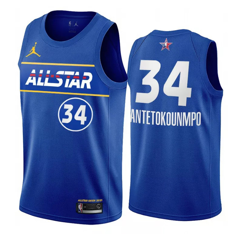 Jual Baju Basket Air Jordan Nba All Star Milwaukee Bucks Giannis Antetokounmpo Swingman Jersey Blue Original Cv4651-496 - hoopspoint.com