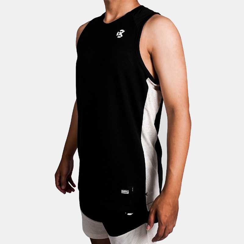 Jual Baju Basket Rechampx 2-Tone Basketball Jersey Black Cream Original Cx-B040107-071 - hoopspoint.com