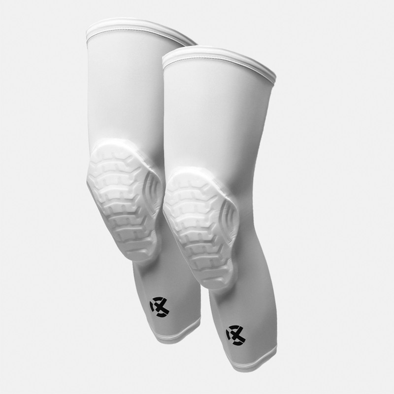 Jual Aksesoris Basket Rechampx Pro Padded Knee Sleeves White Original Cx-B400108-100 - hoopspoint.com