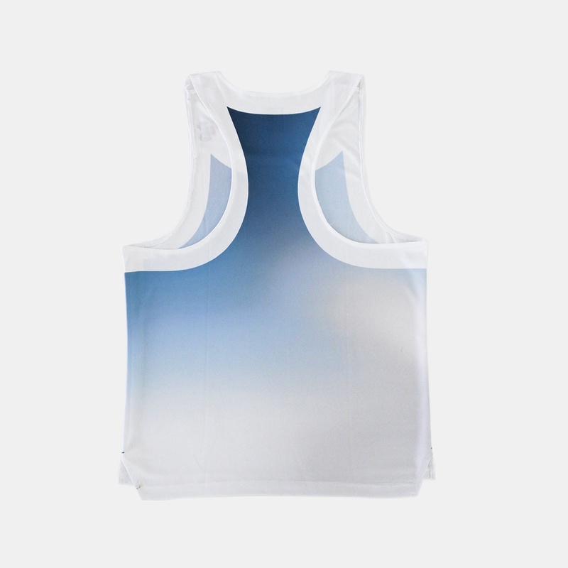 Jual Baju Lari Rechampx Race Tank Top White-Blue Original Cx-R020214-414 - hoopspoint.com