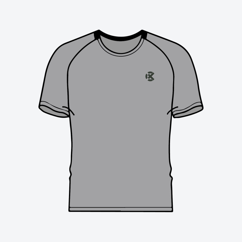 Jual Baju Lari Rechampx Core Short Sleeve Running Top Grey Original Cx-R030111-841 - hoopspoint.com