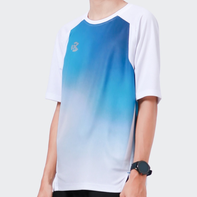 Jual Baju Lari Rechampx Race Short Sleeves Top White-Blue Original Cx-R030214-414 - hoopspoint.com