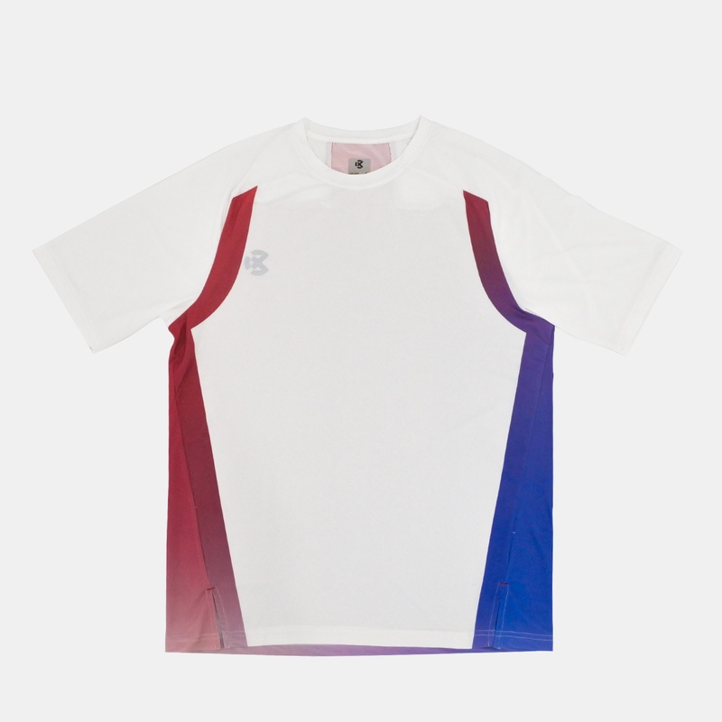Jual Baju Lari Rechampx Race Short Sleeves Top White- Red - Blue Original Cx-R030214-614 - hoopspoint.com