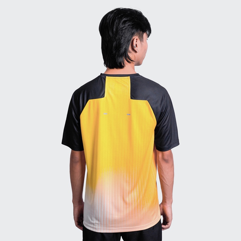 Jual Baju Lari Rechampx Race Short Sleeves Top Black Yellow Original Cx-R030214-701 - hoopspoint.com