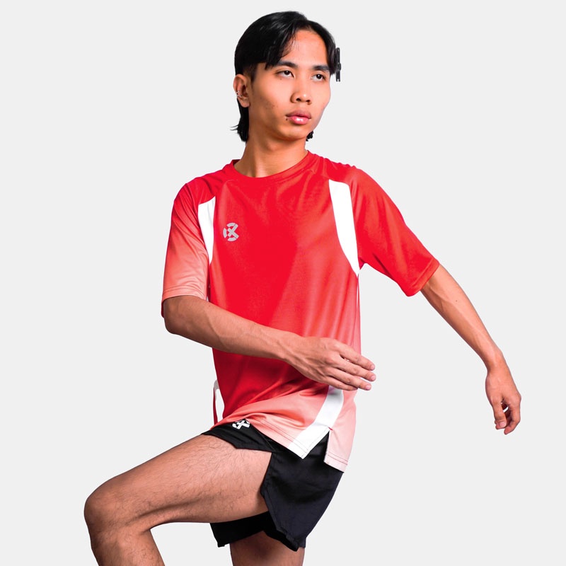 Jual Baju Lari Rechampx Race Short Sleeves Top Red - White Original Cx-R030314-610 - hoopspoint.com