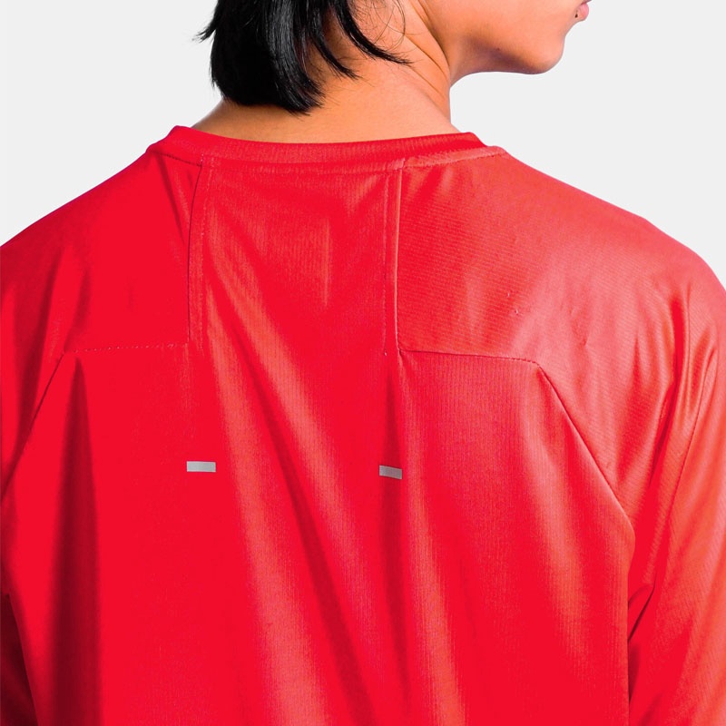 Jual Baju Lari Rechampx Race Short Sleeves Top Red - White Original Cx-R030314-610 - hoopspoint.com