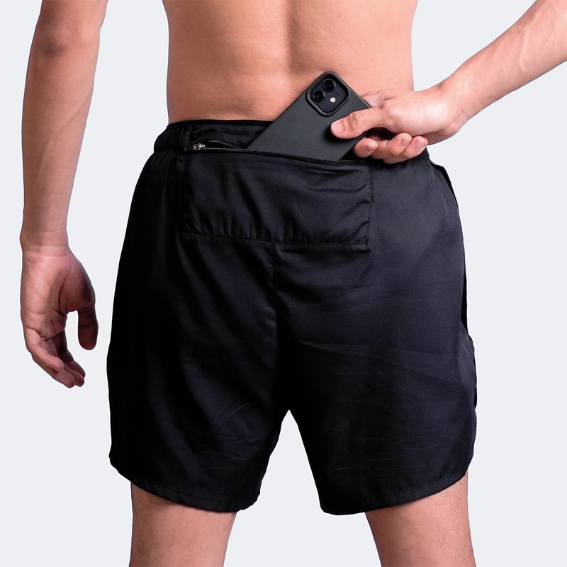 Jual Celana Lari Rechampx 4 Inch Race Shorts Black White Original Cx-R070104-001 - hoopspoint.com