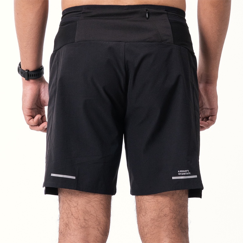 Jual Celana Lari Rechampx Marathon 7 Inch Running Shorts Black Original Cx-R100104-001 - hoopspoint.com