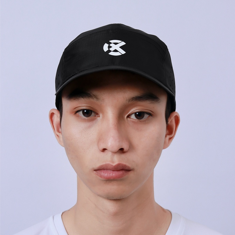 Jual Topi Lari Rechampx Race Cap Black - White Original Cx-R320309-001 - hoopspoint.com