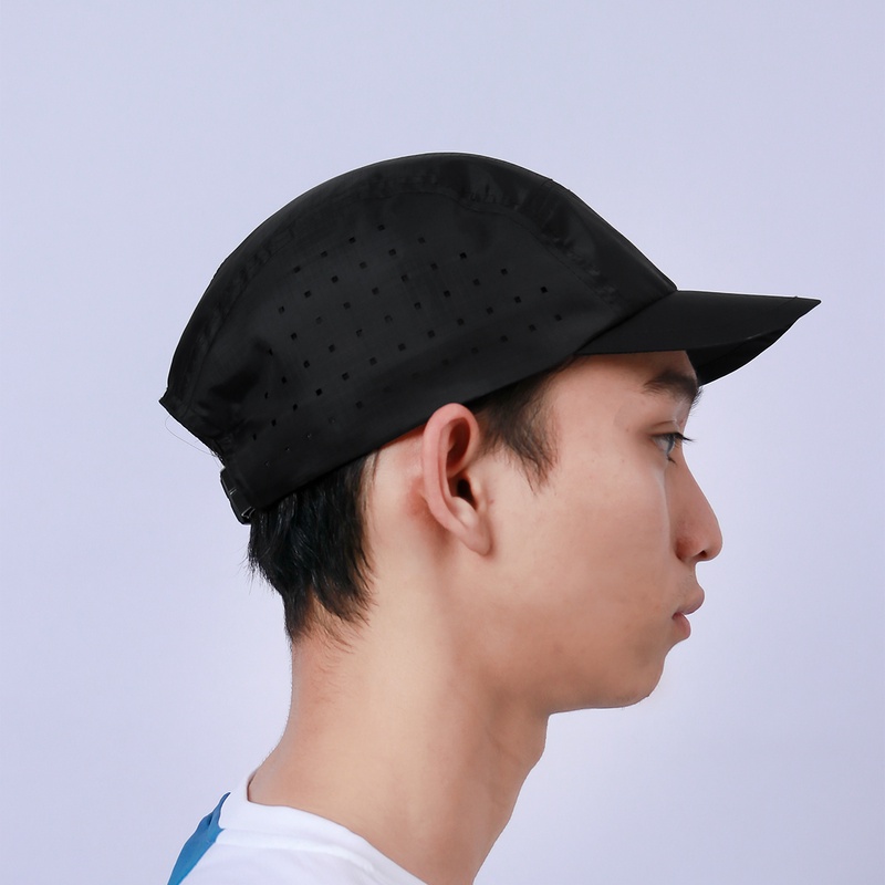 Jual Topi Lari Rechampx Race Cap Black - White Original Cx-R320309-001 - hoopspoint.com