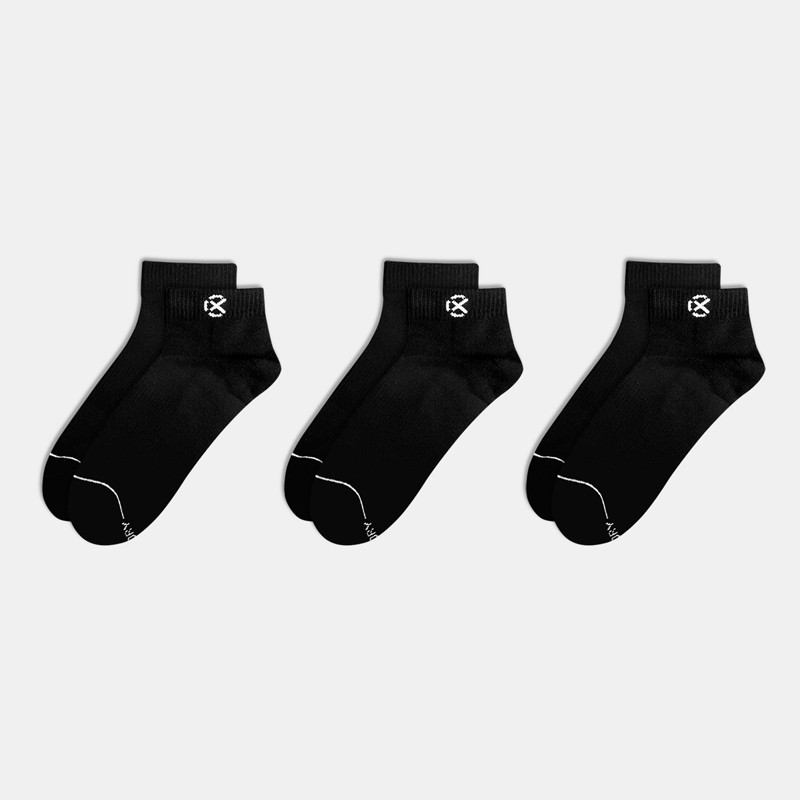 Jual Kaos Kaki Basket Rechampx Cushioned Low-Cut Socks 3X Black Original Cx-S100101-001 - hoopspoint.com