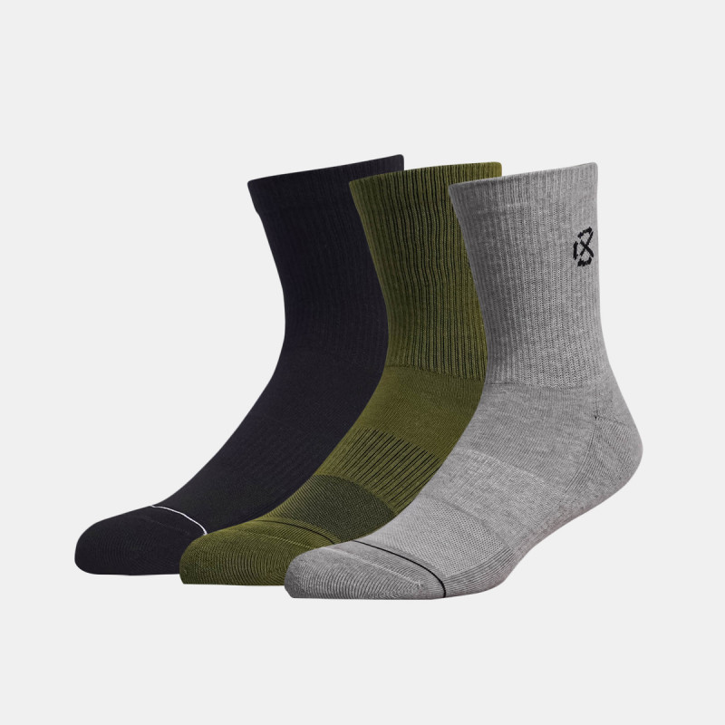 Jual Kaos Kaki Basket Rechampx Cushioned Quarter Sock 3X Black-Grey-Green Original Cx-S120101-903 - www.hoopspoint.com