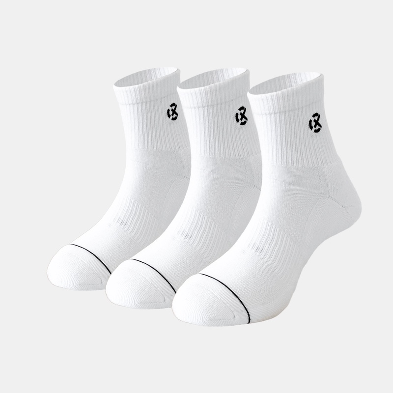 Jual Kaos Kaki Basket Rechampx Cushioned Quarter Socks 3X White Original Cx-S120205-100 - hoopspoint.com