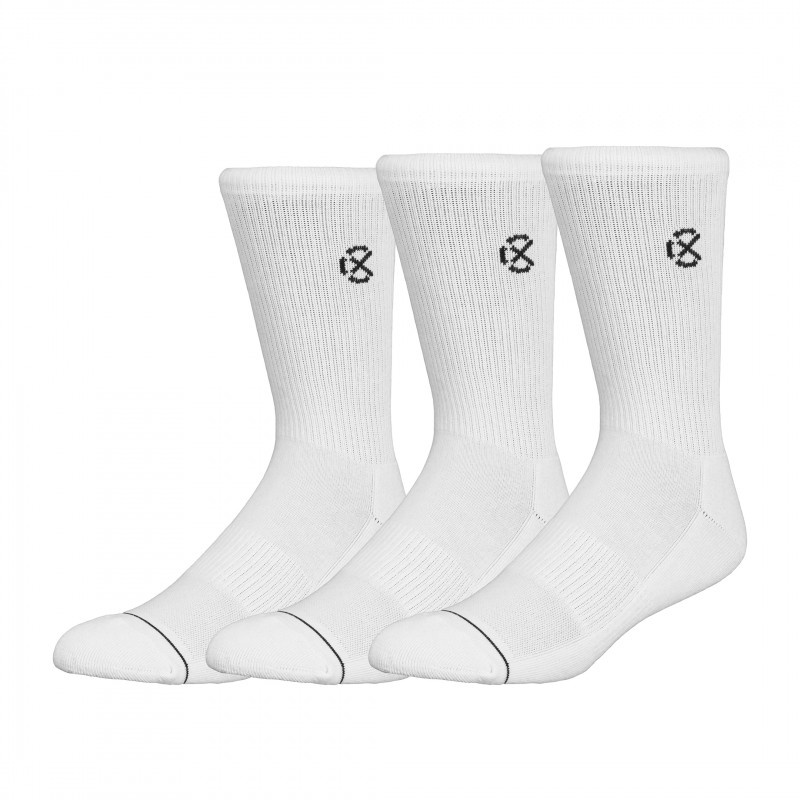 Jual Kaos Kaki Basket Rechampx Cushioned Crew Sock 3X White Original Cx-S130101-100 - hoopspoint.com