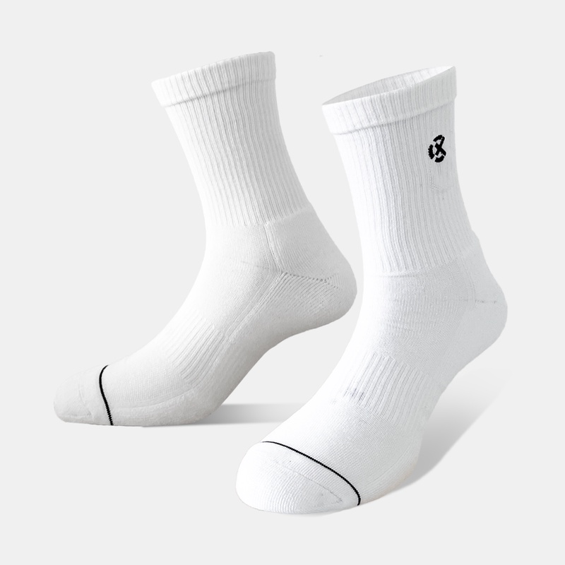 Jual Kaos Kaki Basket Rechampx Cushioned Crew Socks 3X White Original Cx-S130205-100 - hoopspoint.com