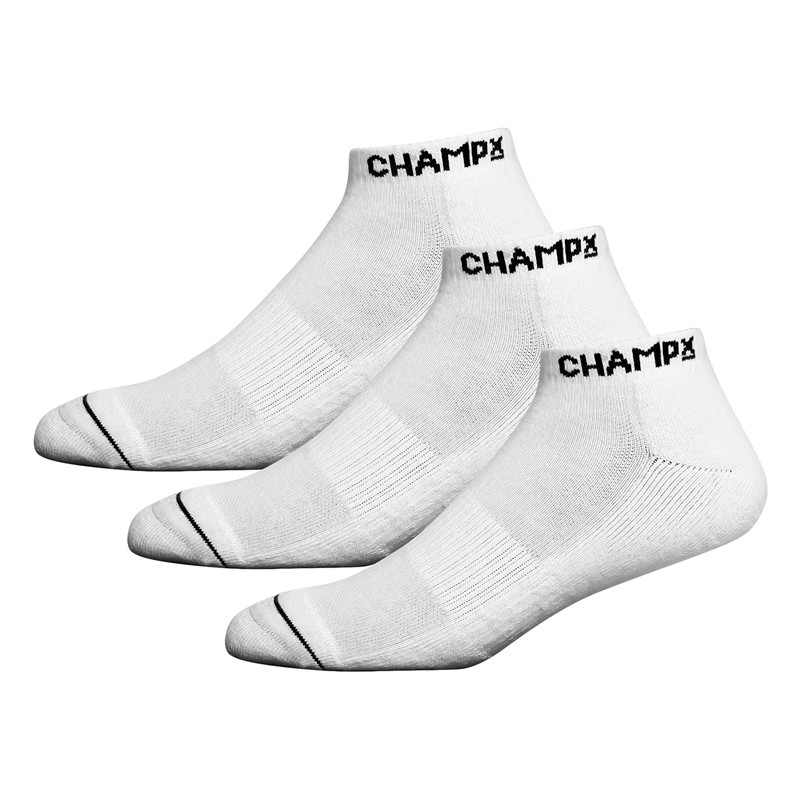 Beli Kaos Kaki Basket Rechampx Cushioned Low Cut Socks 3X White Original Cx-Skcl301-100