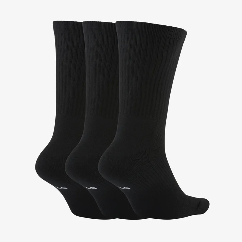 Jual Kaos Kaki Basket Nike 3Pk Everyday Crew Basketball Socks Black Original Da2123-010 - hoopspoint.com