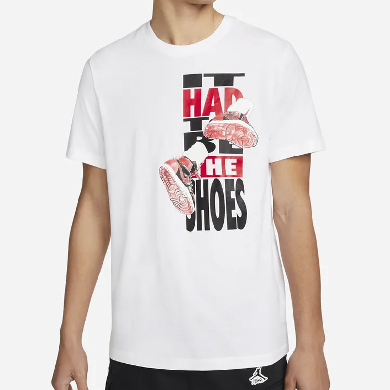 Jual Baju Basket Air Jordan The Shoes Tee White Original Dh8952-100 - hoopspoint.com