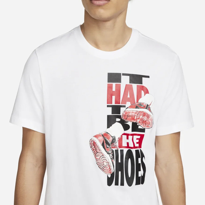 Jual Baju Basket Air Jordan The Shoes Tee White Original Dh8952-100 - hoopspoint.com