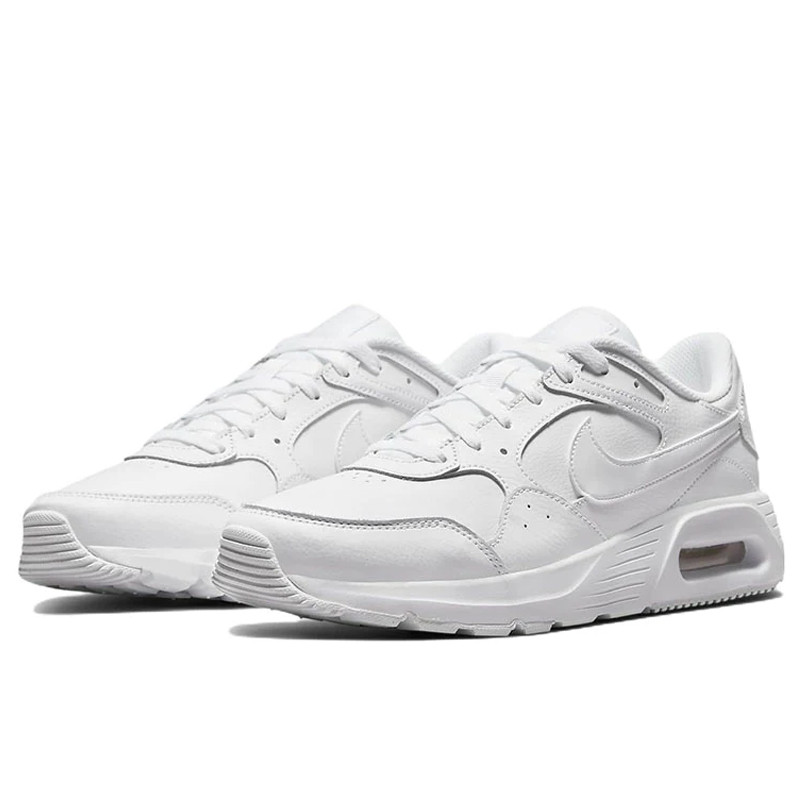 Jual Sepatu Sneakers Nike Air Max Sc Leather Triple White Original Dh9636-101 - hoopspoint.com