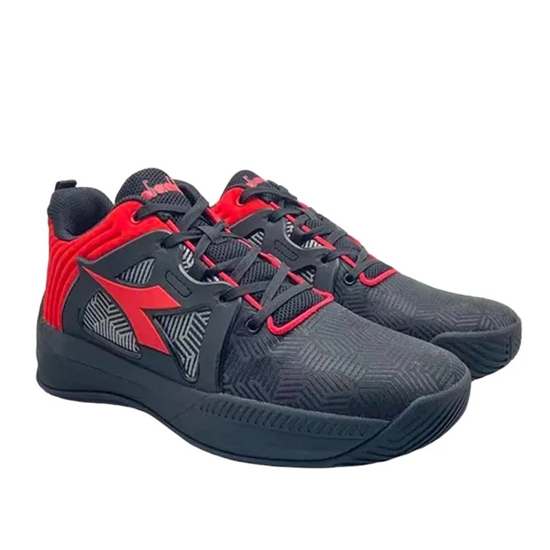 Jual Sepatu Basket Diadora Gaston Black Red Original Diakb230602B0050 - hoopspoint.com