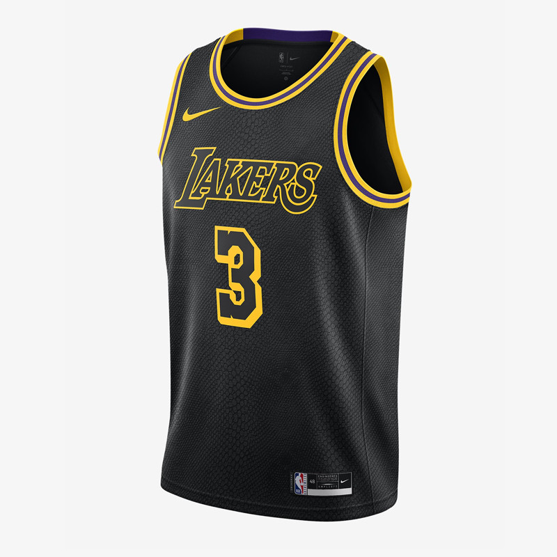 Jual Baju Basket Nike Anthony Davis La Lakers Black Mamba Edition Swingman Jersey Black Original Dj1433-010 - hoopspoint.com