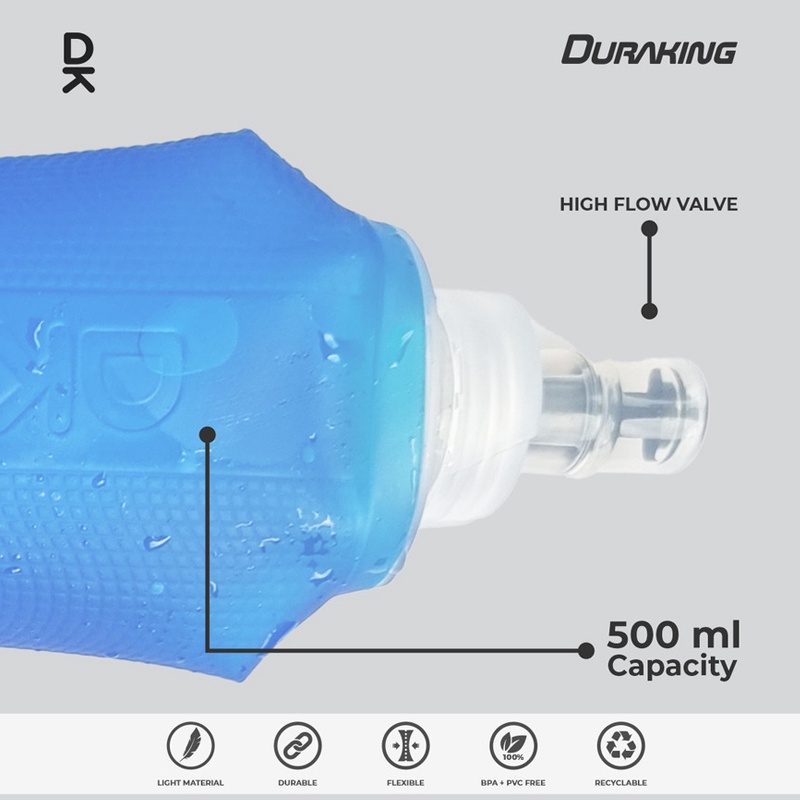 Jual Botol Minum Lari Duraking Soft Flask 250 Ml Marine Blue Original Dk-Sf-250Ml-Bl - hoopspoint.com