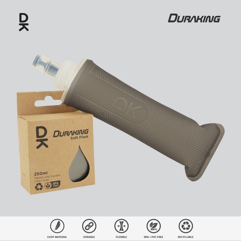 Jual Botol Minum Lari Duraking Soft Flask 250 Ml Matte Grey Original Dk-Sf-250Ml-Gr - hoopspoint.com