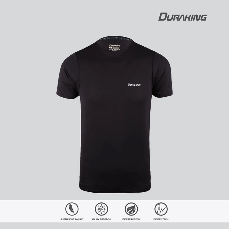 Jual Baju Lari Duraking Super Light Basic Color Jersey Black Original Dk-Sl-Ss-Basic-Bk - hoopspoint.com