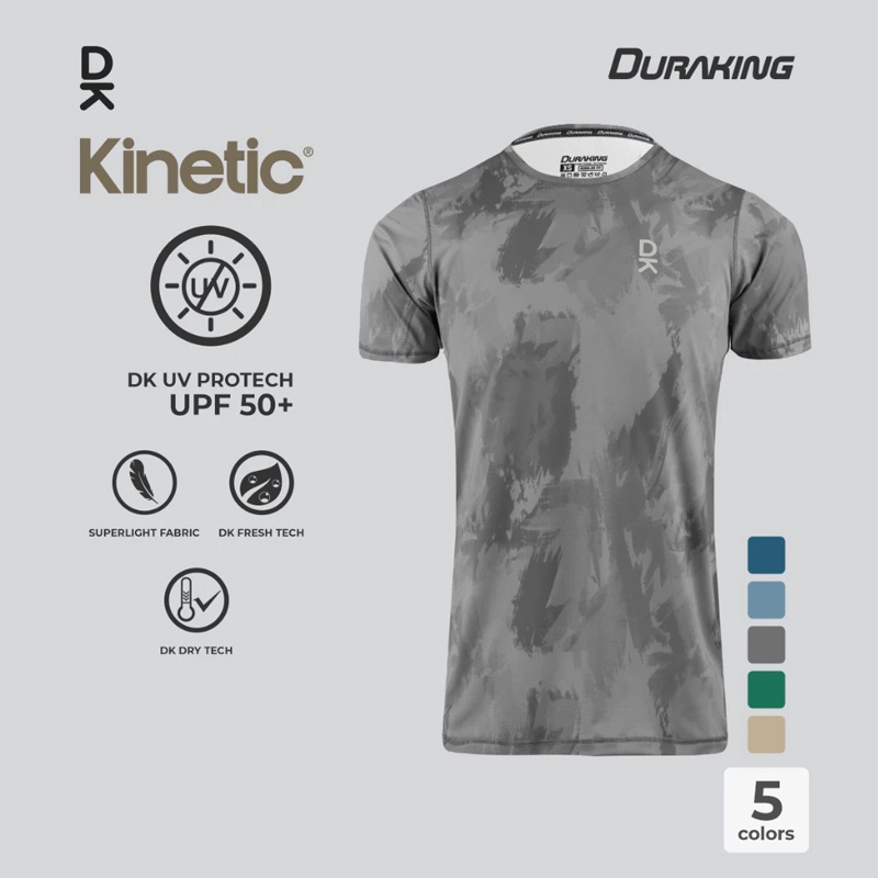 Jual Baju Lari Duraking Kinetic Super Light Jersey Ss Grey Original Dk-Sl-Ss-Kin-Gy - hoopspoint.com