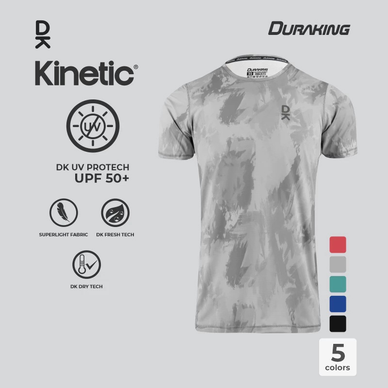 Jual Baju Lari Duraking Kinetic Super Light Jersey Ss Light Grey Original Dk-Sl-Ss-Kin-Lg - hoopspoint.com