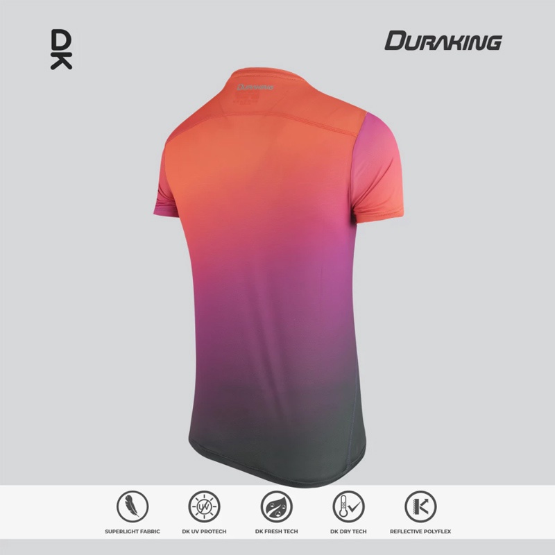 Jual Baju Lari Duraking Vapor Jersey Ss Orange Purple Original Dk-Vp-Ss-Op - hoopspoint.com