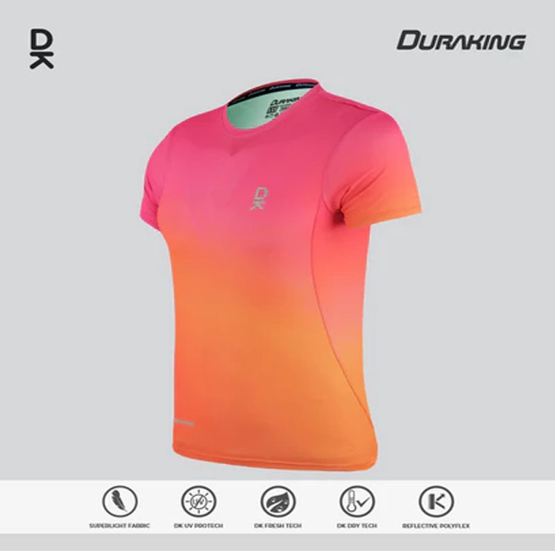 Jual Baju Lari Wanita Duraking Wmns Vapor Jersey Ss Pink Orange Original Dk-Vp-Ss-Po-W - hoopspoint.com