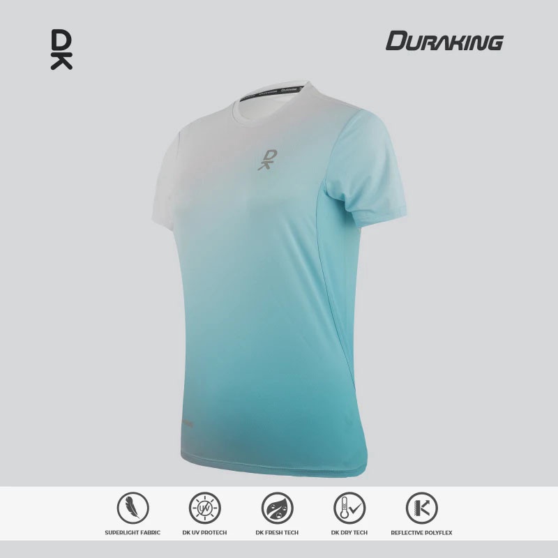 Beli Baju Lari Wanita Duraking Wmns Vapor Jersey Ss White Sky Blue Original Dk-Vp-Ss-Wsb-W