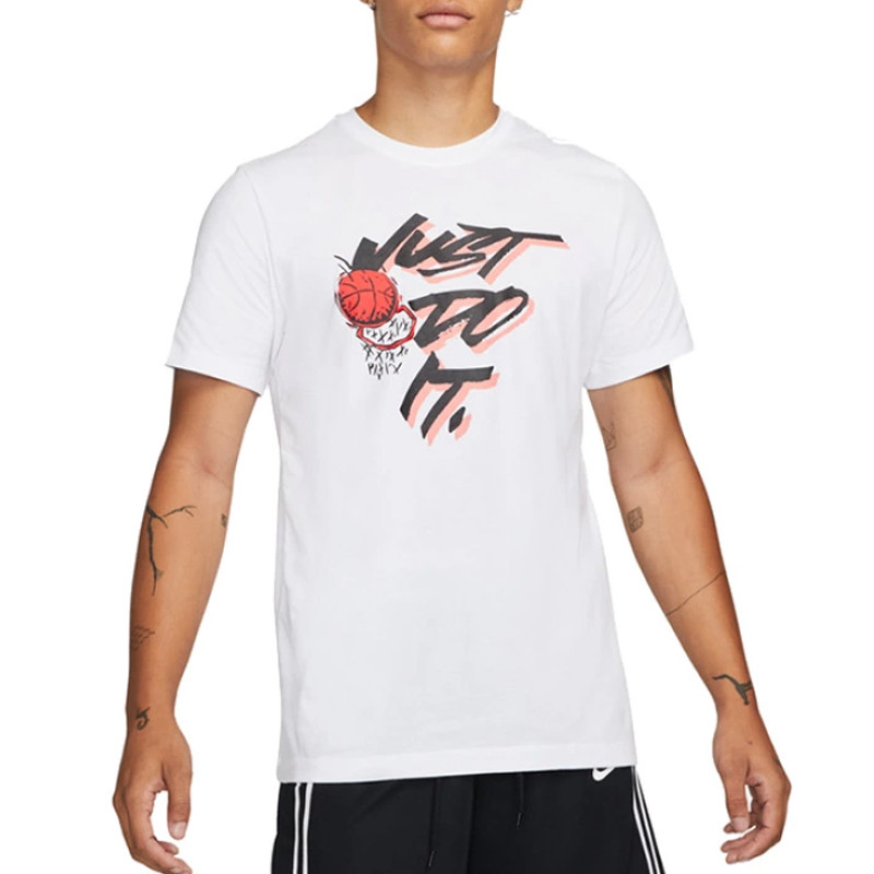 Jual Baju Basket Nike Just Do It Tee White Original Dm2532-100 - hoopspoint.com