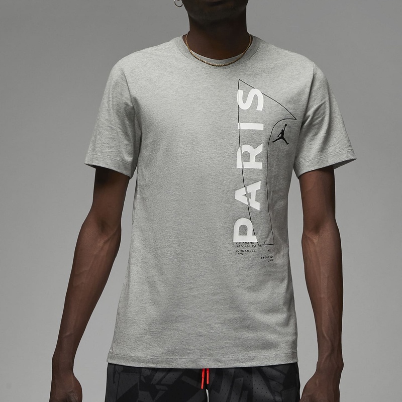 Beli Baju Basket Air Jordan Paris Saint-Germain Tee Grey Original Dm3092-063