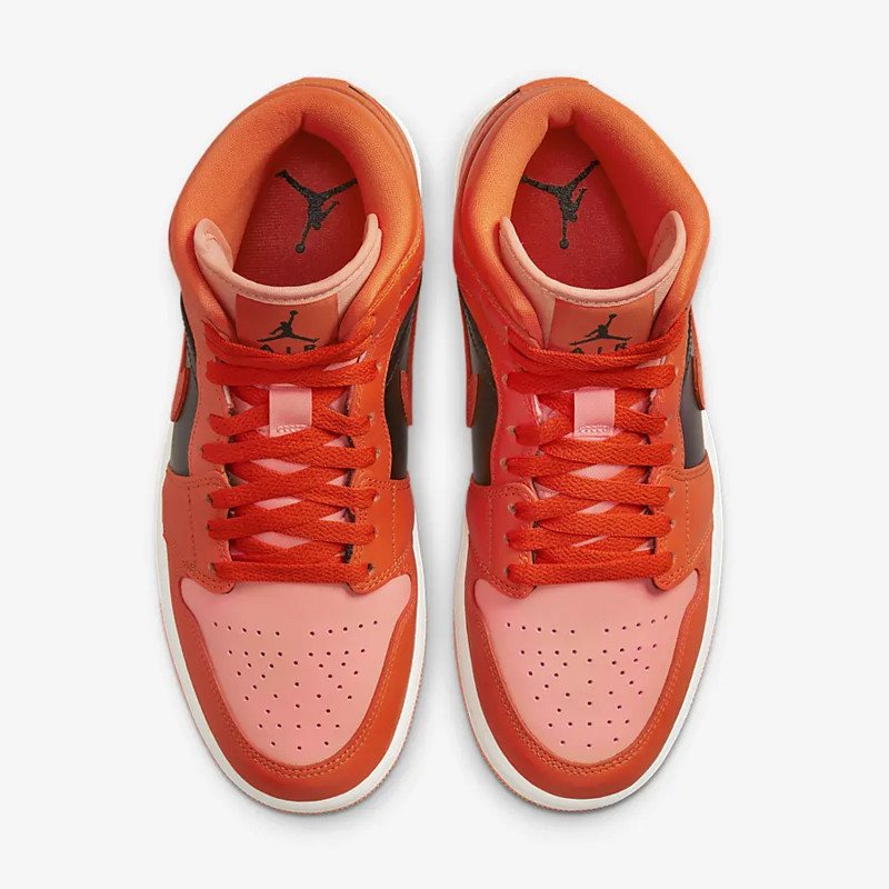 Jual Sepatu Sneakers Wanita Air Jordan Wmns Aj 1 Mid Crimson Bliss Original Dm3381-600 - hoopspoint.com