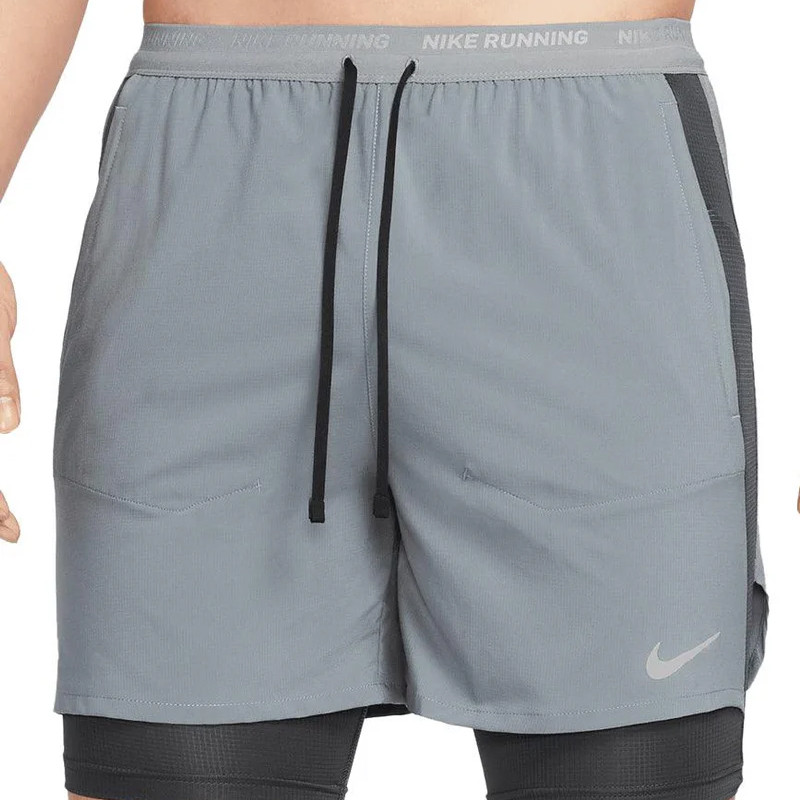 Jual Celana Lari Nike Dri-Fit Stride Hybrid Running Shorts Smoke Grey Original Dm4758-084 - hoopspoint.com