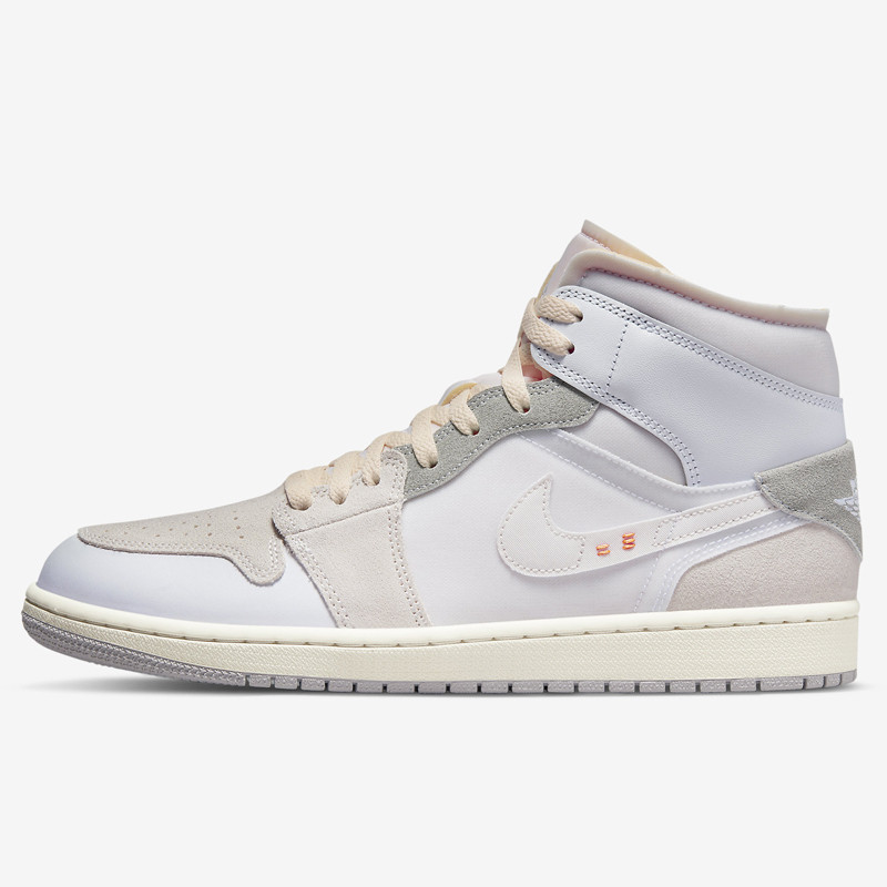 Jual Sepatu Sneakers Air Jordan Aj 1 Mid Inside Out Sail Original Dm9652-100 - hoopspoint.com