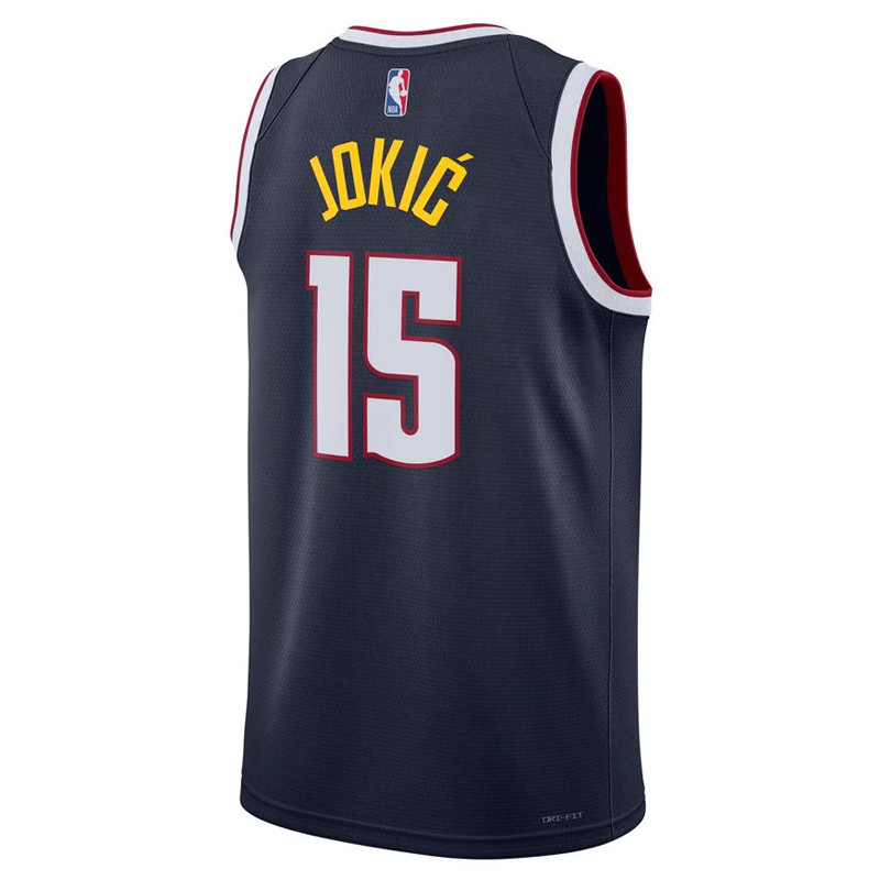 Jual Baju Basket Nike Denver Nuggets Nikola Jokic Icon Edition Swingman Jersey Navy Original Dn2003-419 - hoopspoint.com