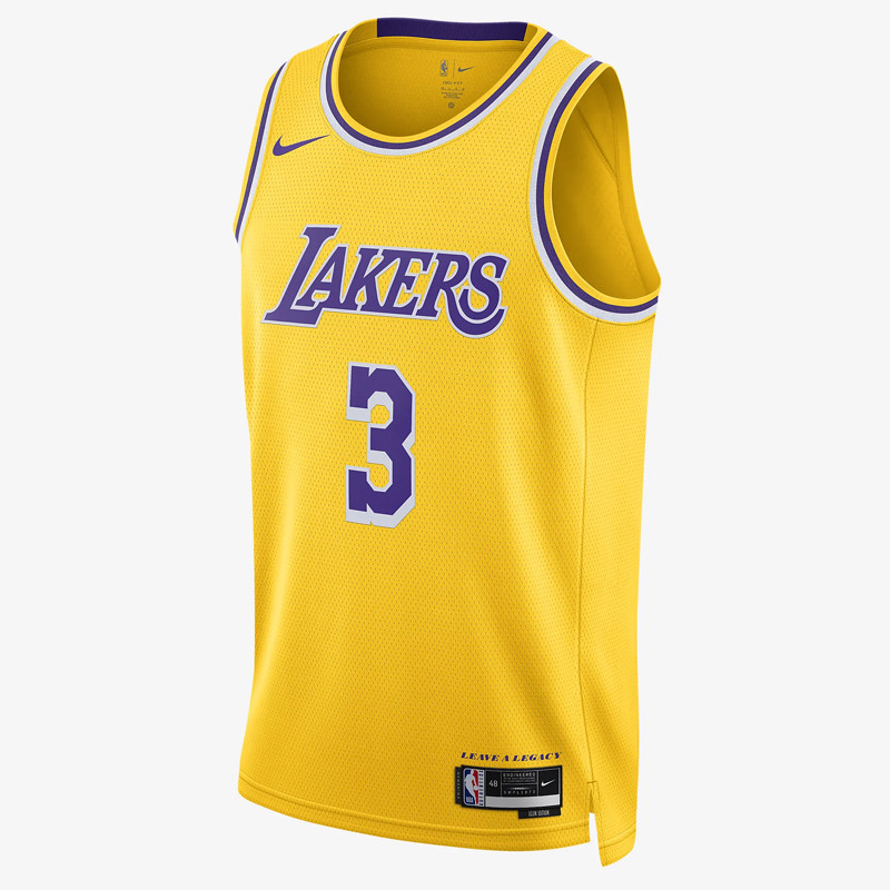 Jual Baju Basket Nike Anthony Davis Los Angeles Lakers Icon Edition Swingman Jersey Yellow Original Dn2009-729 - hoopspoint.com