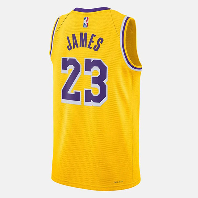 Jual Baju Basket Nike Los Angeles Lakers Icon Edition Baskteball Jersey Yellow Original Dn2009-733 - hoopspoint.com