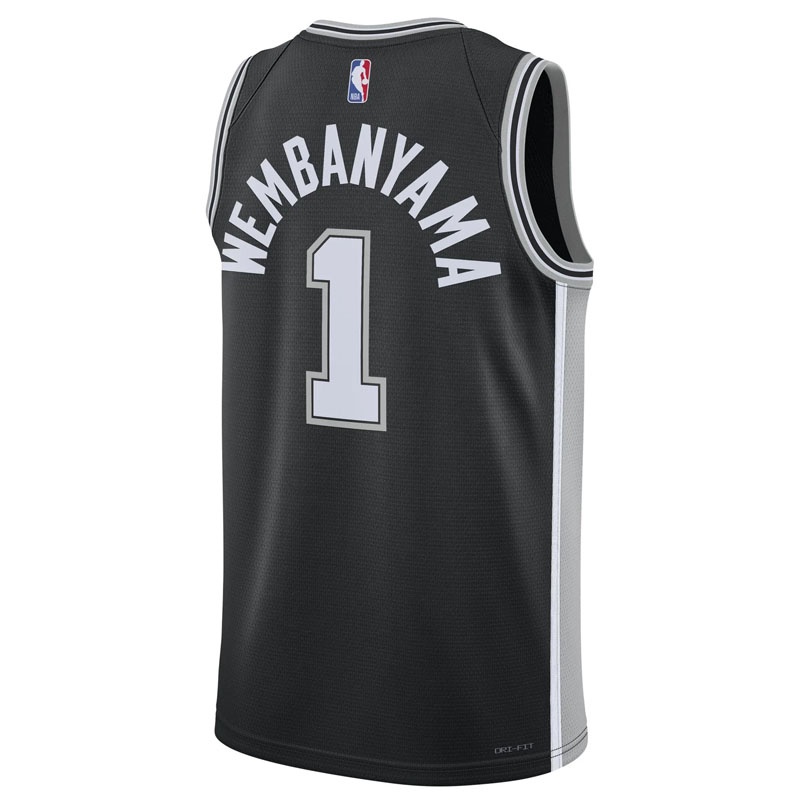Jual Baju Basket Nike Victor Wembanyama San Antonio Spurs Swingman Jersey Black Original Dn2022-015 - hoopspoint.com