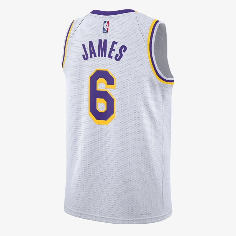 Jual Baju Basket Nike Lebron James Los Angeles Lakers Association Edition Swingman Jersey White Original Dn2081-100 - hoopspoint.com